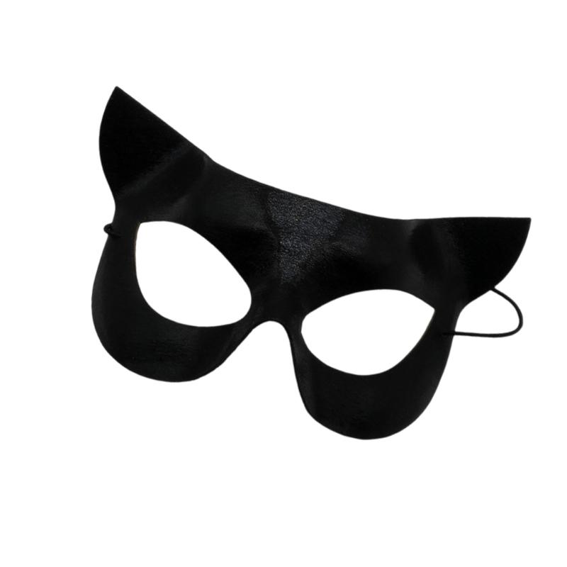 Máscara Facial de Gato Set de Collar con Cascabeles Látigo, Accesorios de Disfraces de Gato Negro para Mujeres Niñas Fiesta de Halloween Disfraces Cosplay