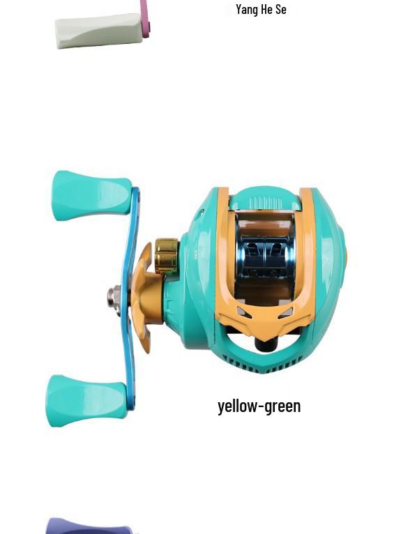 Black Bass Fishing Reel: Full Metal Spool, Rocker Arm, 7.1 Brake, Long Cast Winding Wheel