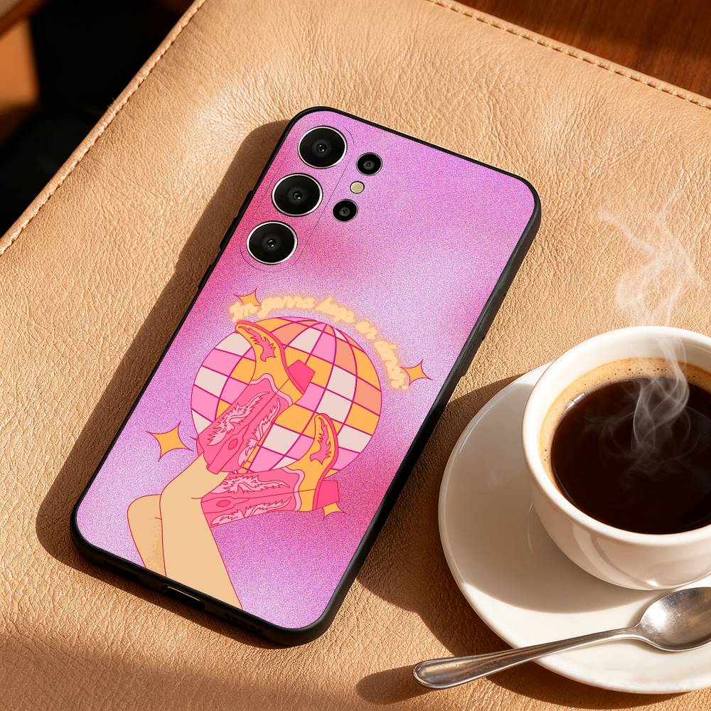 C-C-Chappell R-Roan Phone Case For Samsung S26,S25,24,23,22,30,21,10,9,Ultra,Plus,Lite,FE Soft Black Case