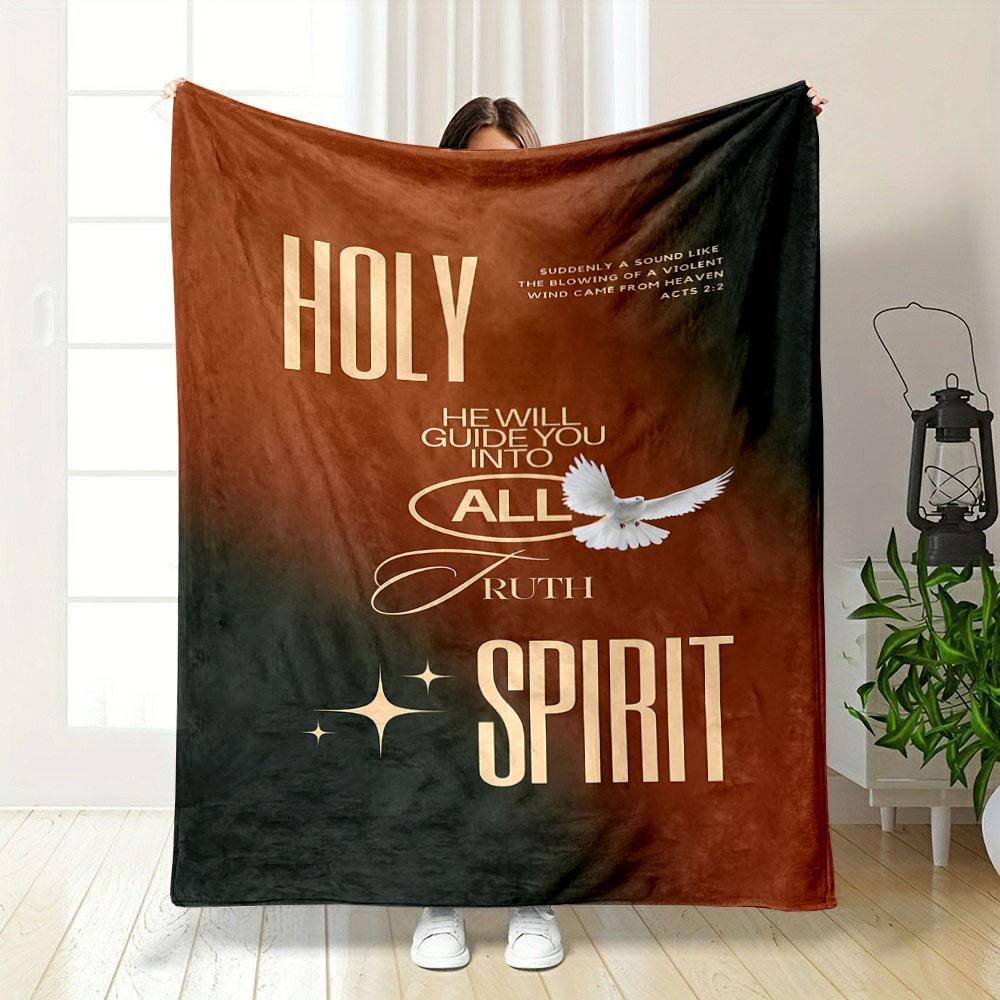 Holy Spirit Dove Blanket Printed Blanket for Living Room Bed Couch lunch break Soft Cozy Blanket for Friend's festival Gift