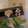 Marine Metal Enamel Small Fish Starfish Pendant Ring Stacked Index Finger Ring Fashionable Individual Trendy Jewelry Accessory