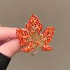 Red Maple Leaf Women's Brooches Fulll Rhinestone Green Leaf Metal Pins for Women Luxury Brooch Clothing Accessories new