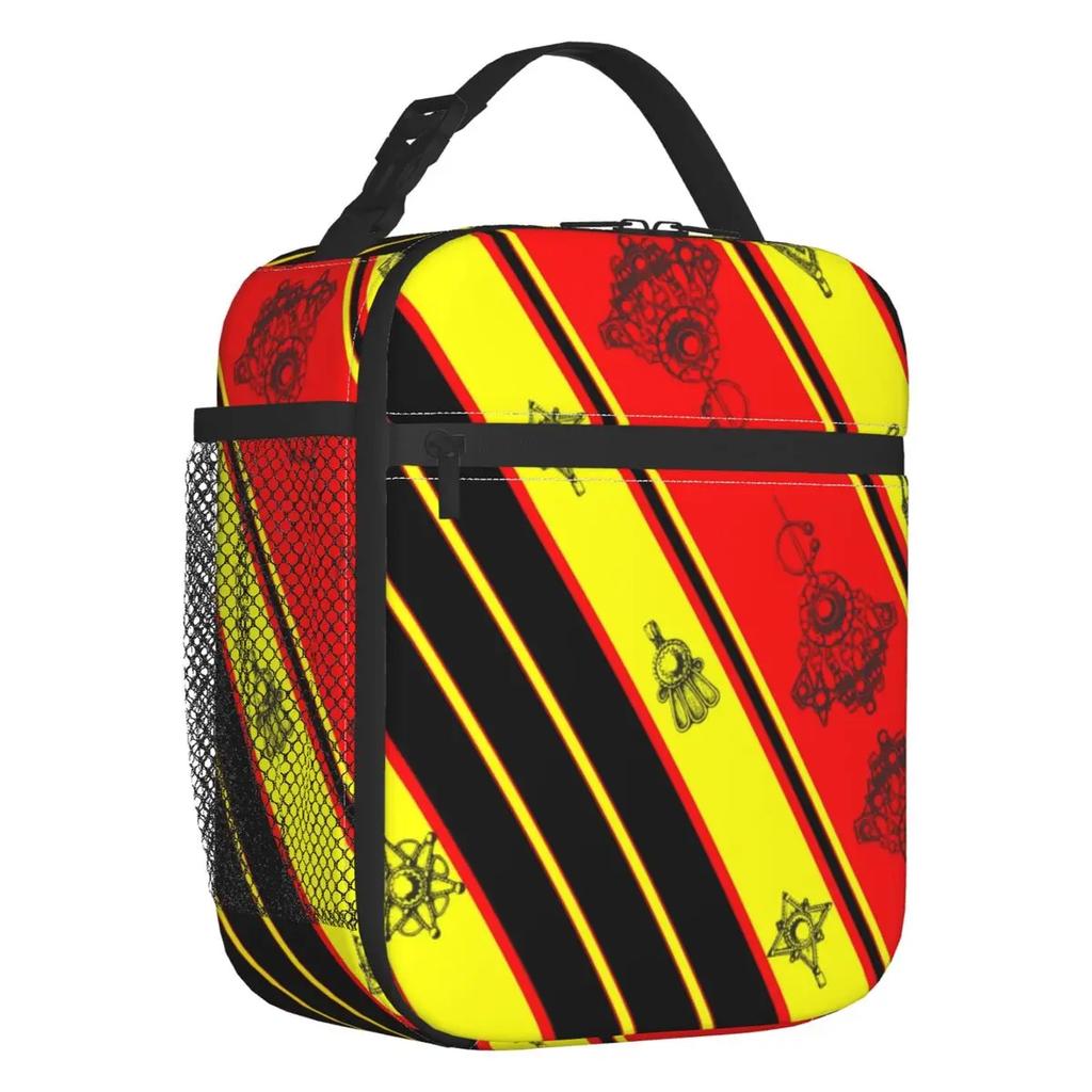 Kabyle Jewelry Insulated Lunch Bag for Camping Travel Amazigh Carpet Berber Leakproof Thermal Cooler Bento Box Women Kids