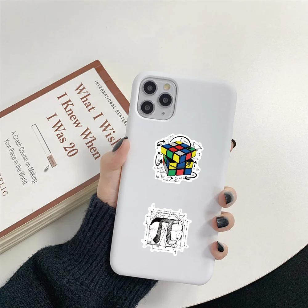 55Pcs Math Formula Sticker Cartoon Knowledge Symbol Graffiti Decoration Water Cup Notebook Stationery Box Waterproof Decals Gift