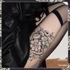 „Wasserfeste, langlebige Snake Dance Rose Tattoo-Aufkleber für Frauen – pflanzliches, semipermanentes dunkles Design“