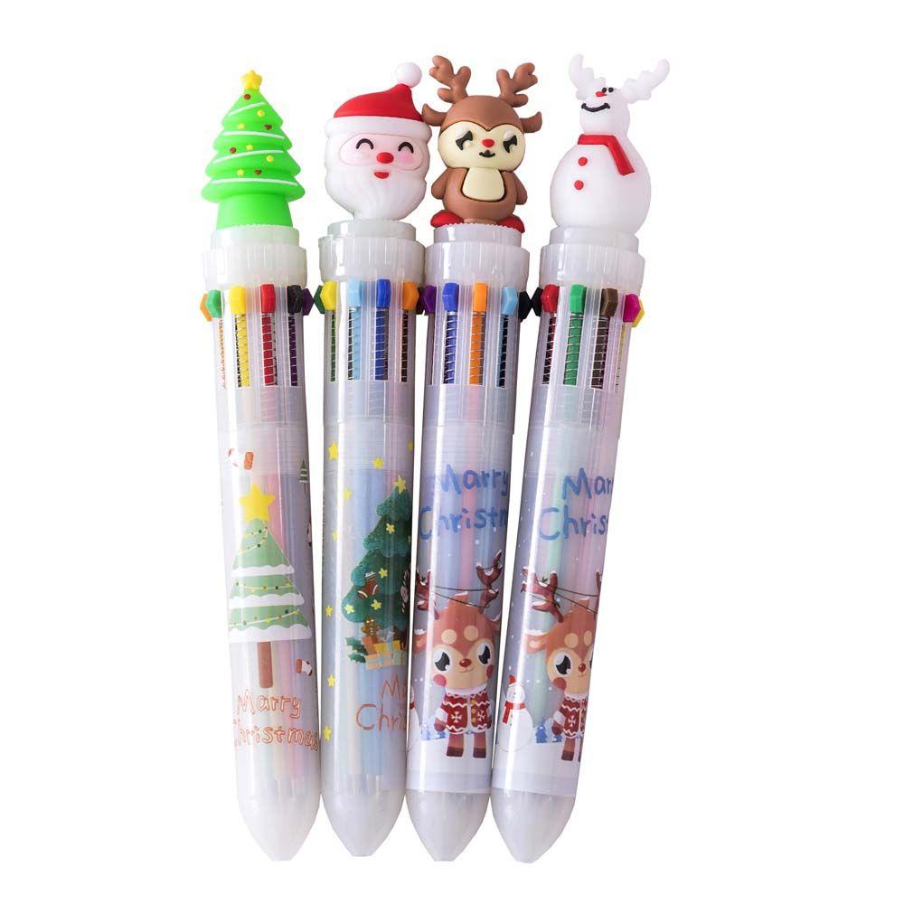 Snowman Santa Claus Writing Supplies Oil Pen Xmas Ball Pen Christmas Ballpoint Stationery