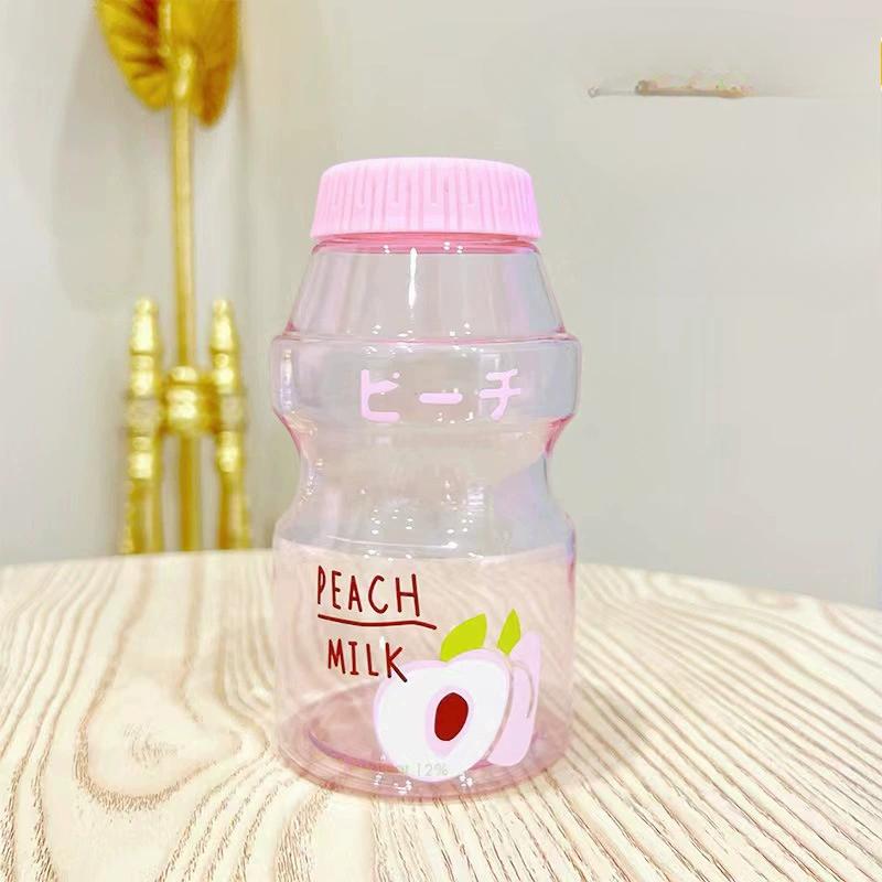 480ml Plastic Water Bottle, Travel Beverage Bottle, Yakult Shaped Cute Milk Shake Bottle