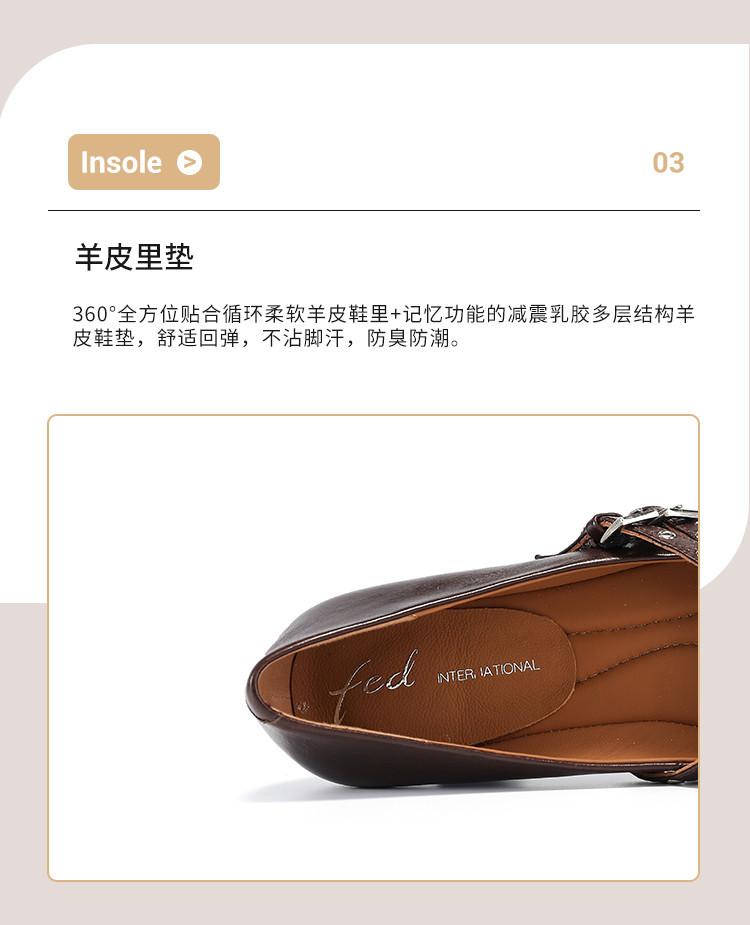 Spring genuine leather women's shoes with pointed toe, low heel, and sloping design, commuting fashion, Mary Jane shoes for women