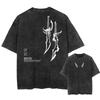 Oversized Short-Sleeve T-Shirt Featuring Monochrome Sketch Art of the Gate of Truth and the Flask of Truth from Fullmetal Alchemist