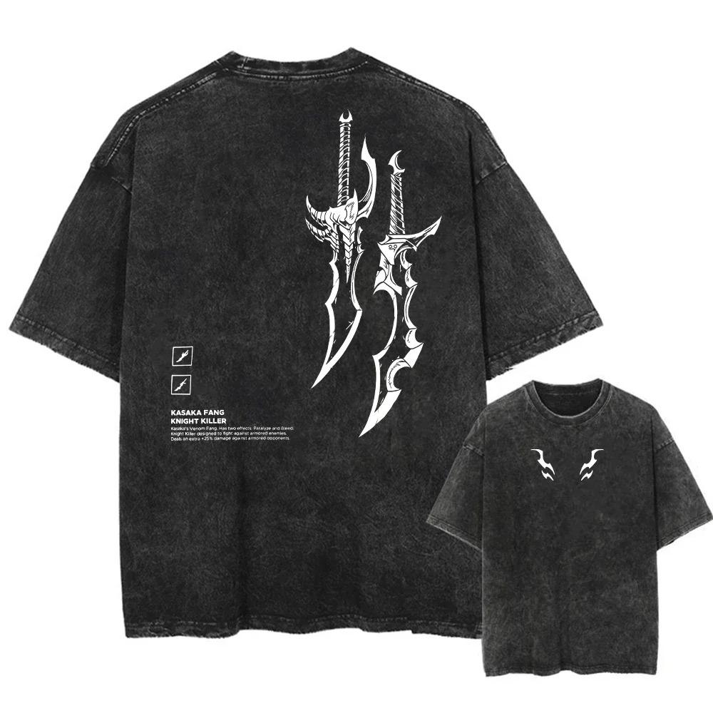 Oversized Short-Sleeve T-Shirt Featuring Monochrome Sketch Art of the Gate of Truth and the Flask of Truth from Fullmetal Alchemist