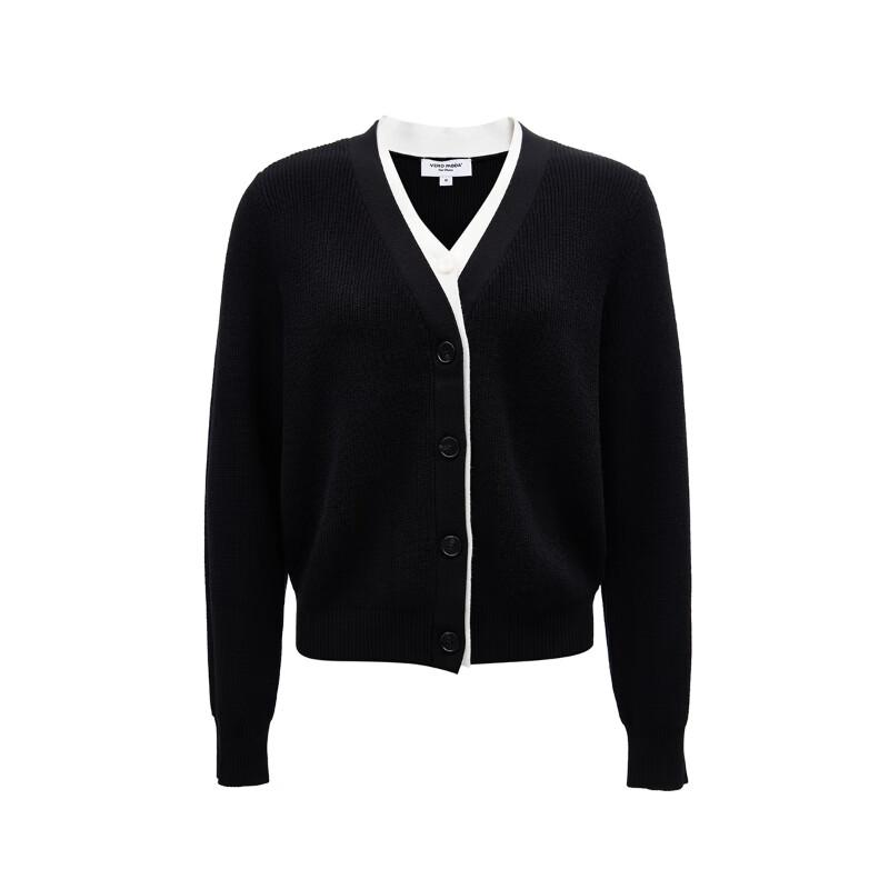 VEROMODA Women's Preppy Faux Layer V-Neck Knit Cardigan