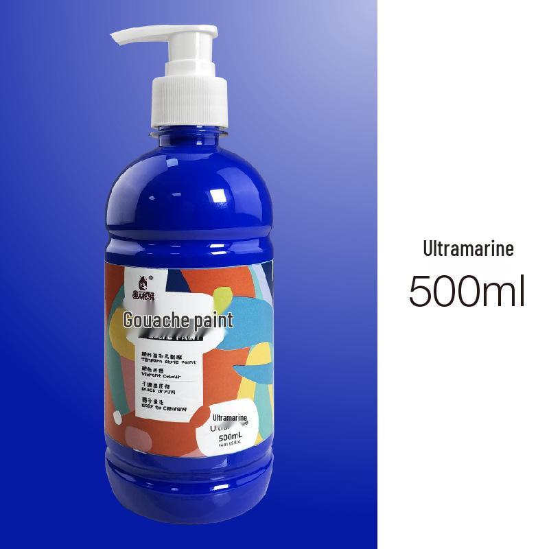 Kunstbedarf: 24-Farben 500ml Waschbares Gouache-Farben-Set für Bildungseinrichtungen und Kinder