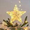 2026 LED Christmas Tree Topper Star Lights Battery Powered for Living Room Garden Party Decoration New Year
