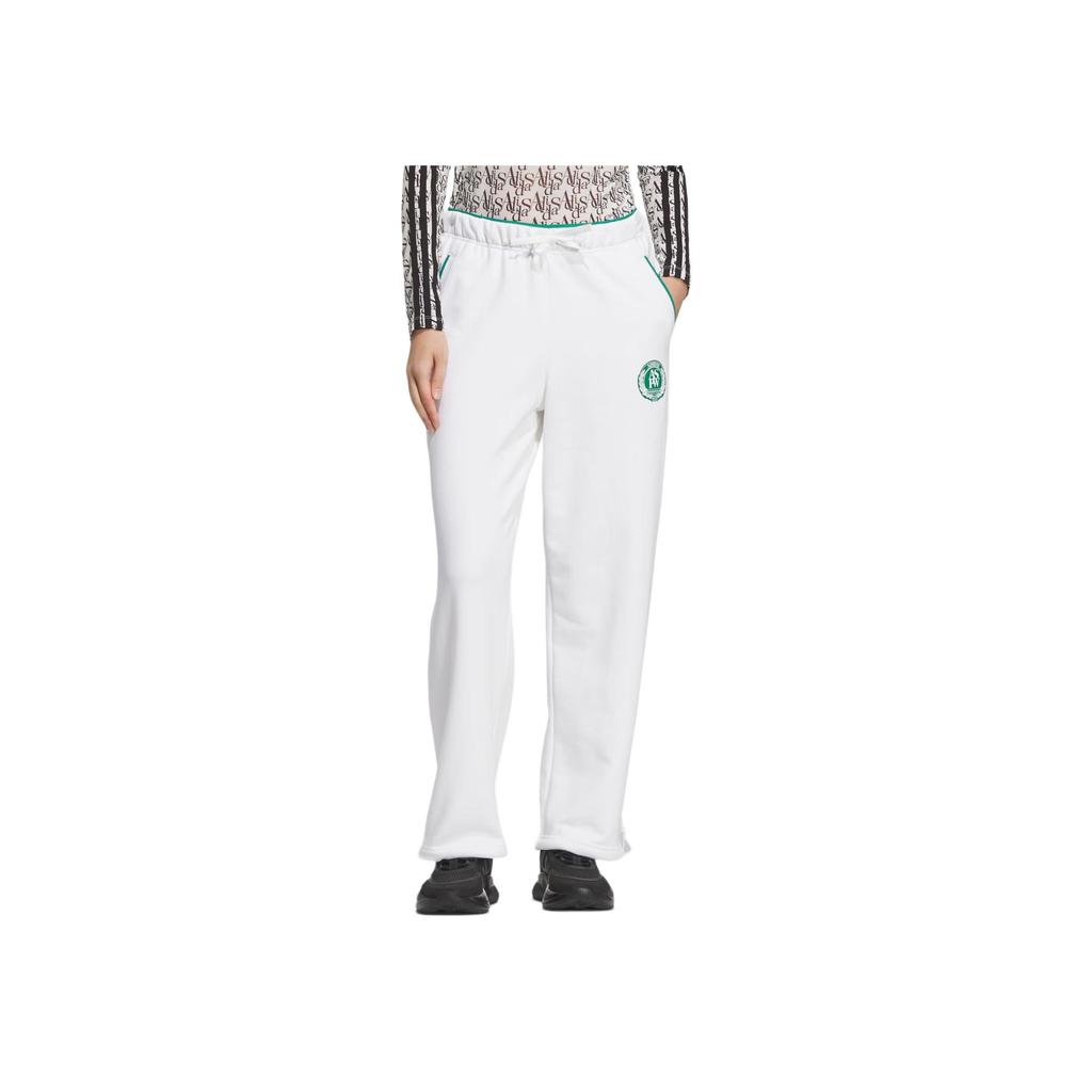 adidas Verbiage Pt1 Graphic Logo Drawstring Knit Track Pants Women Bottoms White JD3471