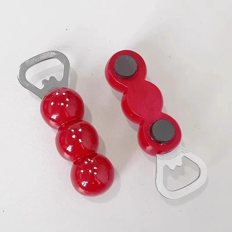 

Gourd Cheese Design Magnetic Bottle Opener - Cute, Creative & Functional Refrigerator Magnet with Open Lid.