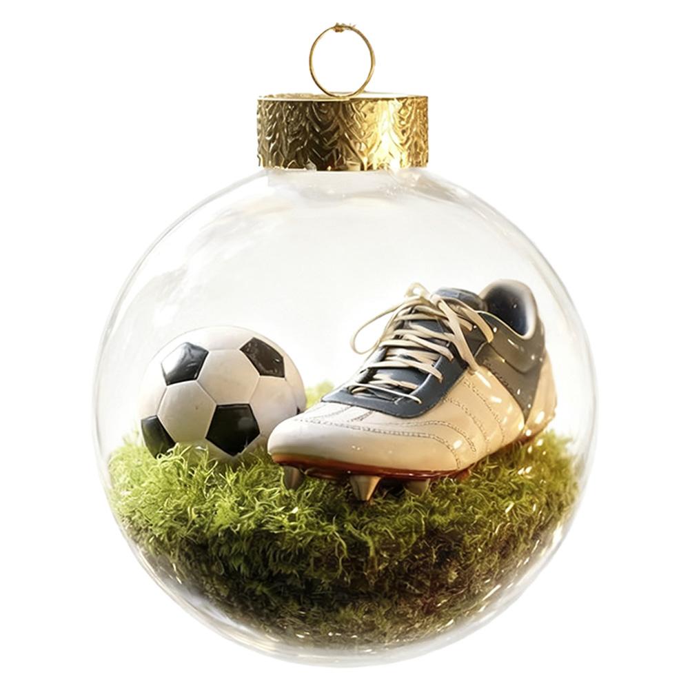 8cm Sports Themed Hanging Christmas Ball Decorations Rugby, Football Sports Holiday Ornament Christmas Tree Home Party Supplies