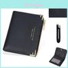 Simple Short Wallet For Women Pu Leather With Antitheft Zipper