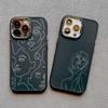 Abstract Geometric Art Line Face Silicone Phone Case for IPhone 16 13 12 11 Pro Max 15 14 Pro Max Plus 7 8 X XS XR Back Coque