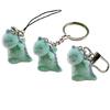 Fashionable Flocking Dinosaur Keychain Handcrafted Dinosaur Plush Keychain with Vivid Colors Bag Decoration Accessory