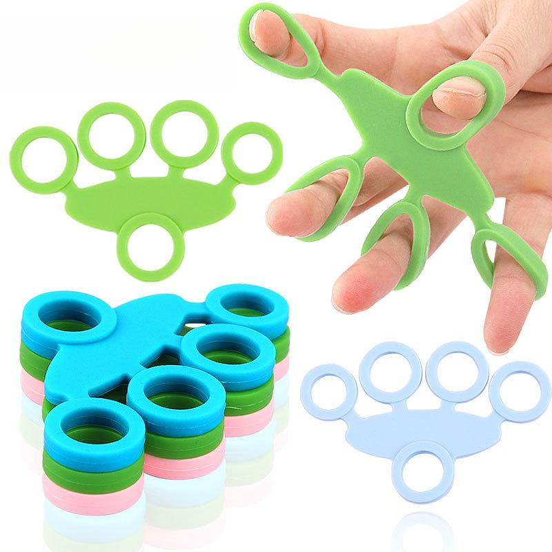 New Silicone Five-hole Puller Finger Stretching Wrist Strength Exercise Leisure Decompression Fitness Equipment