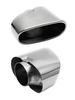 Paar Auspuffendrohrspitzen für BMW X5 E70 2008-2013 63mm Einlass 140x75mm Ovaler Auslass 135mm Länge