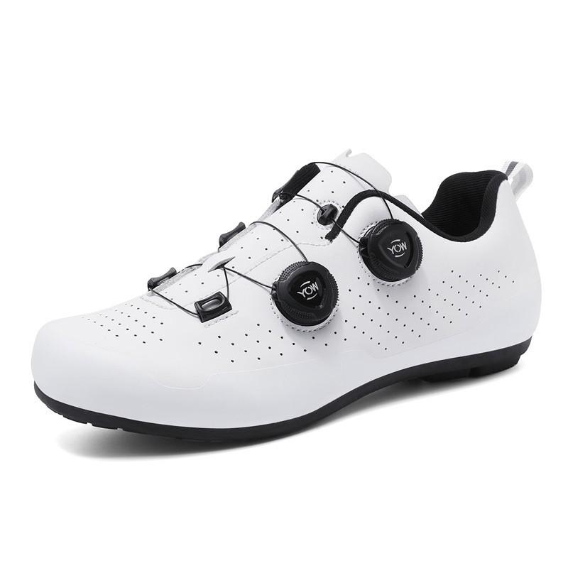 Herren-Fahrradschuhe XT3001 Mit Drehverschluss Atmungsaktives Leder-Obermaterial MTB- und Straßen-Klickpedal-Optionen