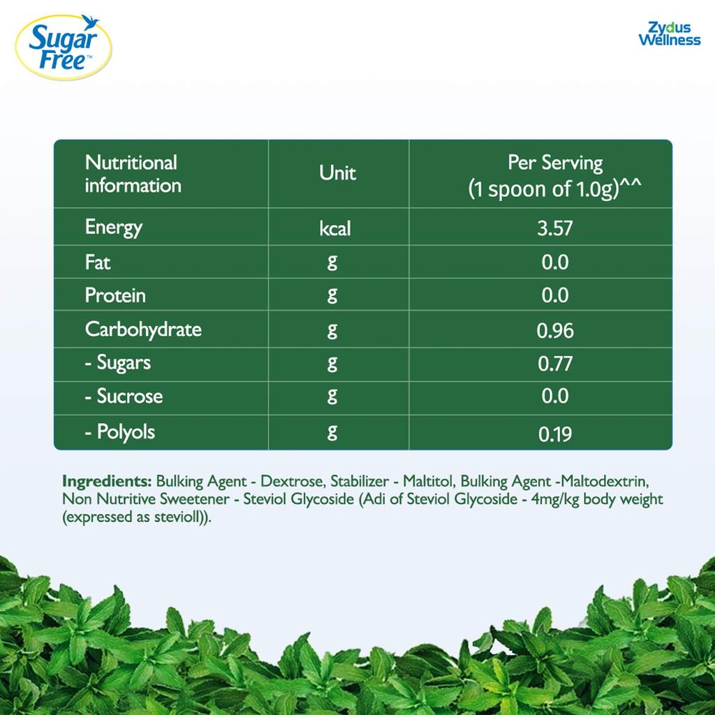 Zuckerfreier grüner 100 % natürlicher Süßstoff - 400 g, Beutel