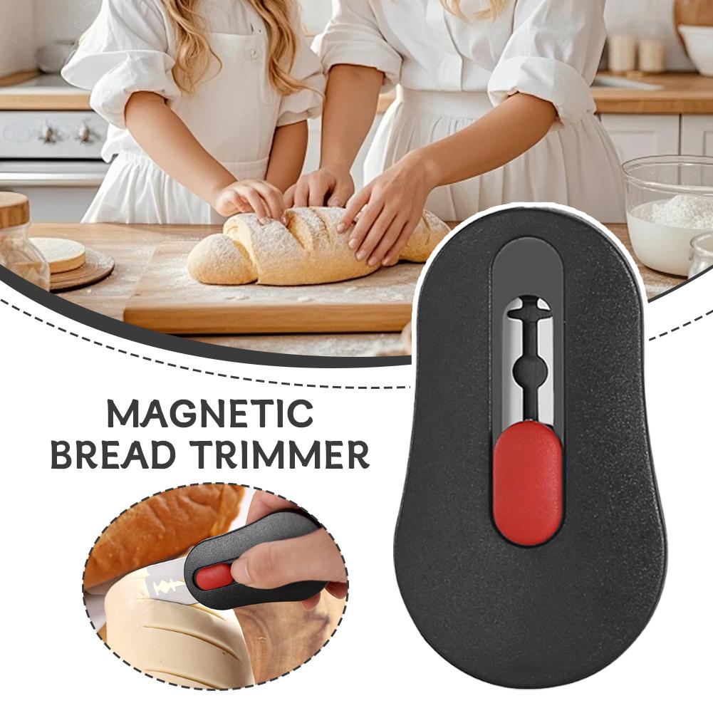 Magnetic Bread Trimmer Stainless Steel Retractable Bread Lame High Hardness Blade Refrigerator Magnet Kitchen Baking Tool Gift
