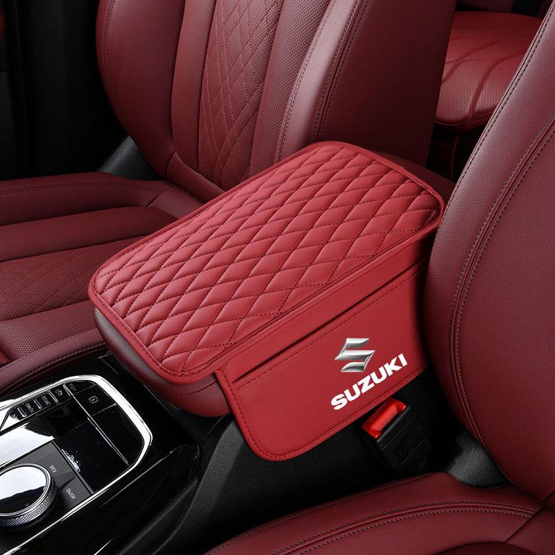 PU Leather Car Armrest Mat Tissue Boxes Height Pad Armrest Box For Suzuki Grand Swift Jimny Vitara Baleno IGNIS SX4 XL-7 GW250 Accessories