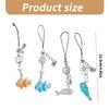 Small Fish Bead Pendant Phone Charm Hangings Rope Sweet Phone Chain Strap Bag Decoration Lanyard Keychain Accessory