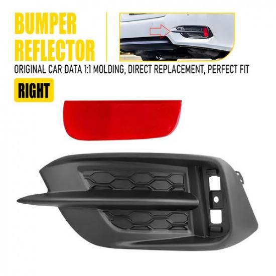 Right Rear Bumper Bezel Cover Reflector for Trim Honda Lens Fit Civic 2016-21