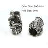 2 Stück Totenkopf Krieger Helm Abstandshalter Perlen Anhänger Haarzopf Dreadlock Bartperlen Paracord Seil Messerperlen für Armband DIY Schmuck