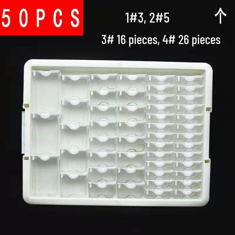 Glass Seed Bead Organizer: 64-Compartment Transparent DIY Jewelry Storage Box