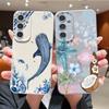Summer Ocean Themed Phone Case For Samsung A57 A37 A17 A56 A36 A16 A55 A35 A15 A54 5G S21 FE S22 S23 S24 Plus S25 S26 Ultra Leather Texture Cover