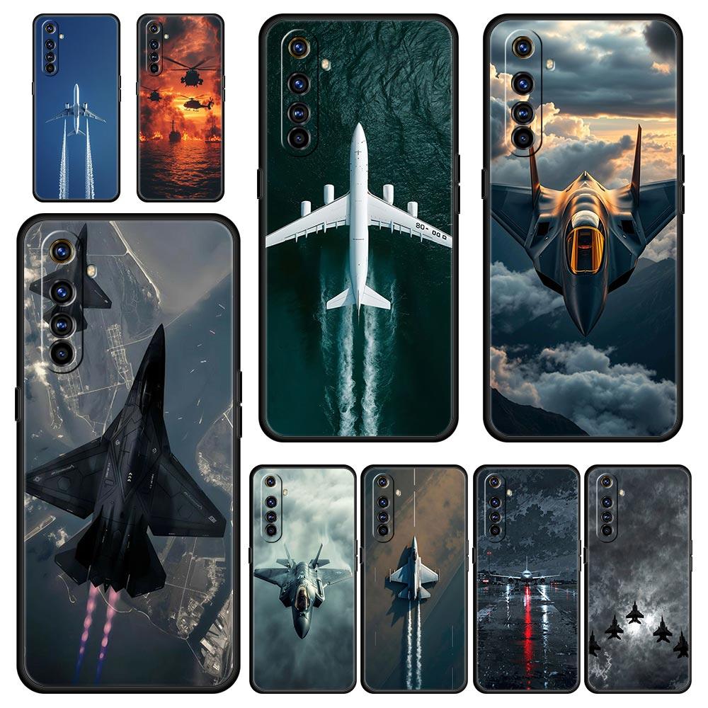 Aircraft Airplane Cool Phone Case For Realme 12 11 10 9 8 5G 7 6 GT5 GT3 GT2 Pro Plus C21 C11 C25 C35 For GT Neo 2 3 3T 5 Cover