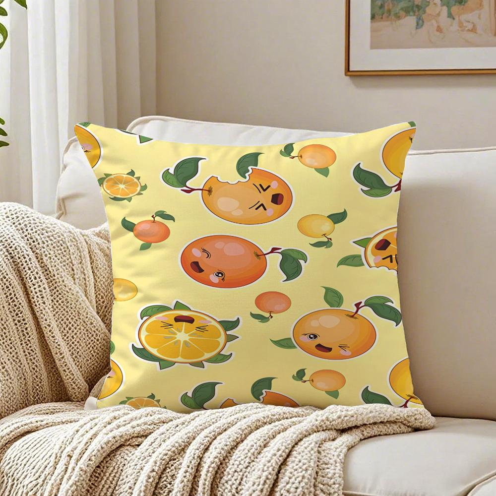 Fashionable Fruit Print Pattern Cushion Cover Pillowcase Antidustmite Living Room Sofa Decor Cushion Room