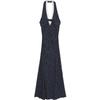 French Neck-hanging Waist Floral Suspender Dress Women's Summer Niche Design Sense Spice Girl Lace Splicing Coffee Break Dress