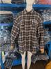 2024 A/W Women's American Retro Plaid Polo Collar Loose Shirt