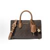 Borsa a tracolla/a spalla in pelle con ciondolo lucchetto logo Mk Scarlett Mini Borsa da donna Marrone Scuro 32F4GETC0B-BRN-ACORN