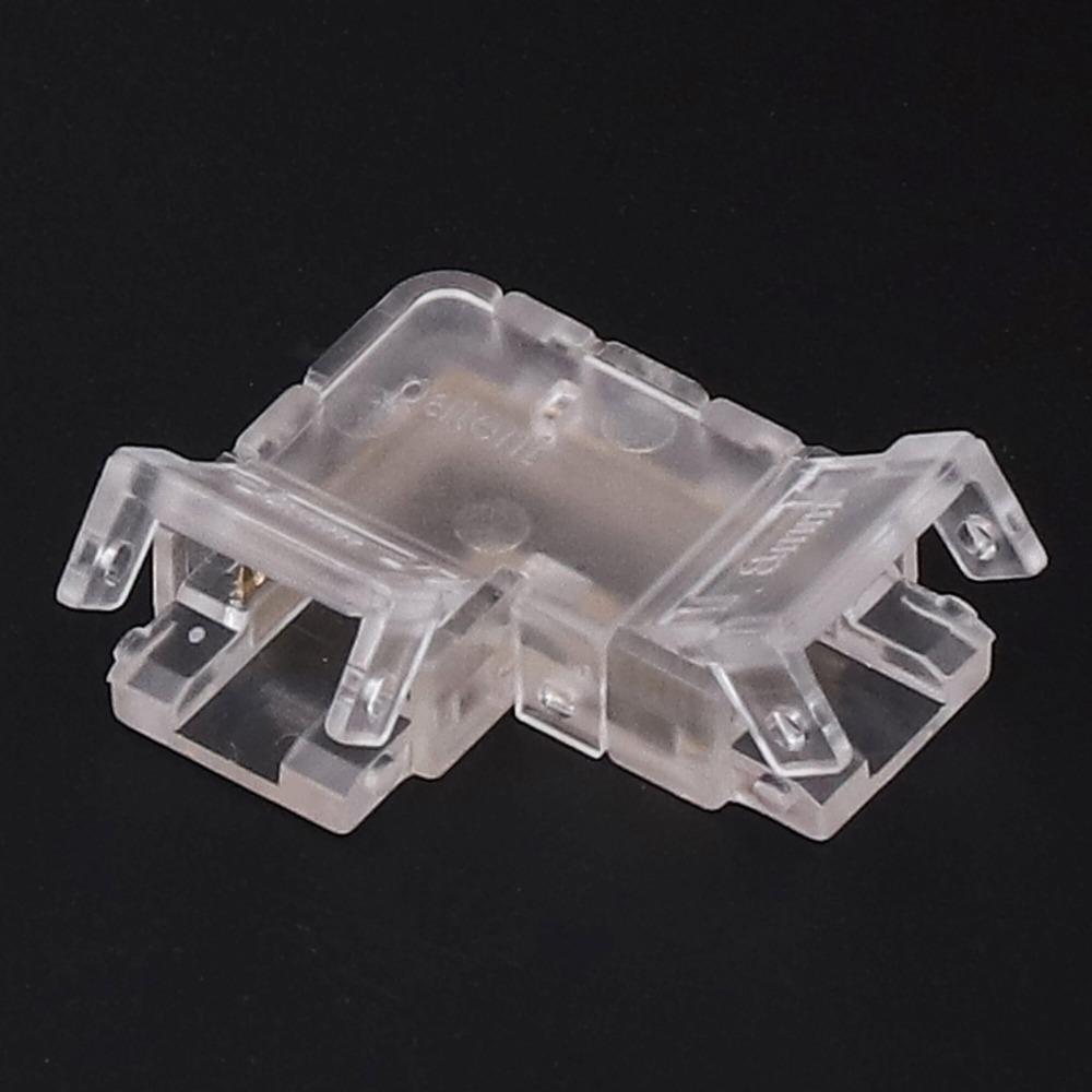 8pcs 8mm Strip Light Connector Transparent LED Strip Connector Pin Connector  For DIY Projects