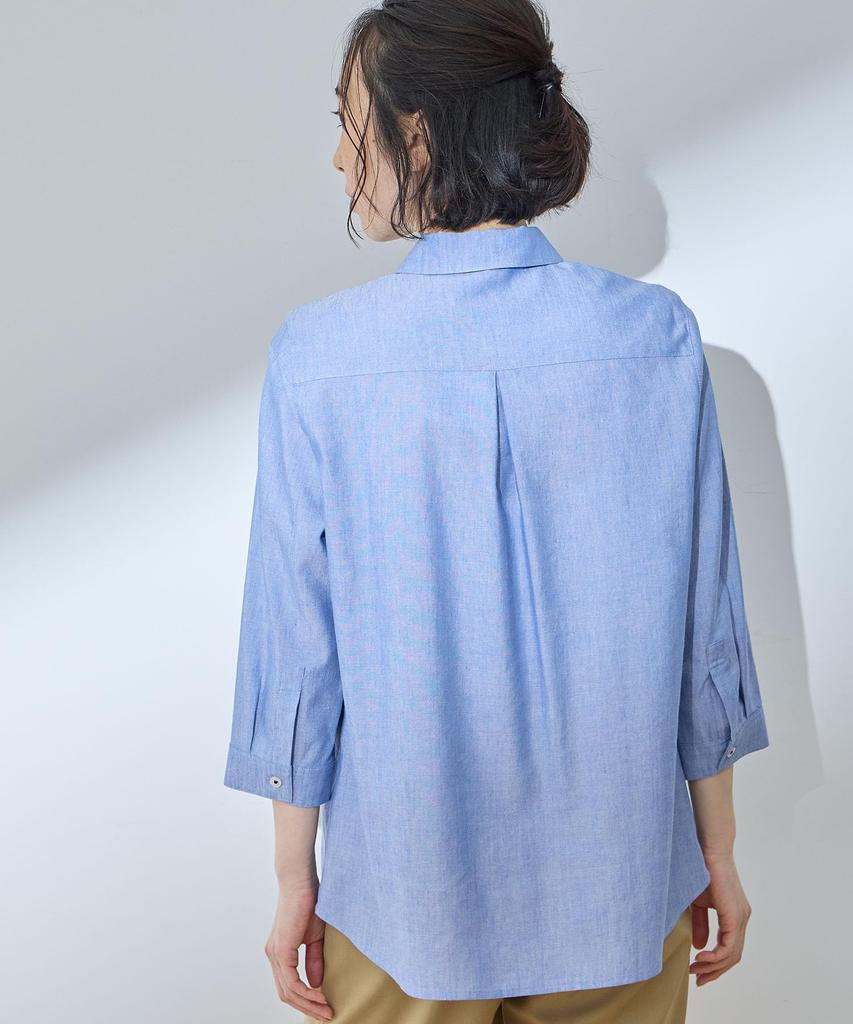 DECOY 493028 Women's Wrinkle-Resistant Roll-Up Shirt, Orange,