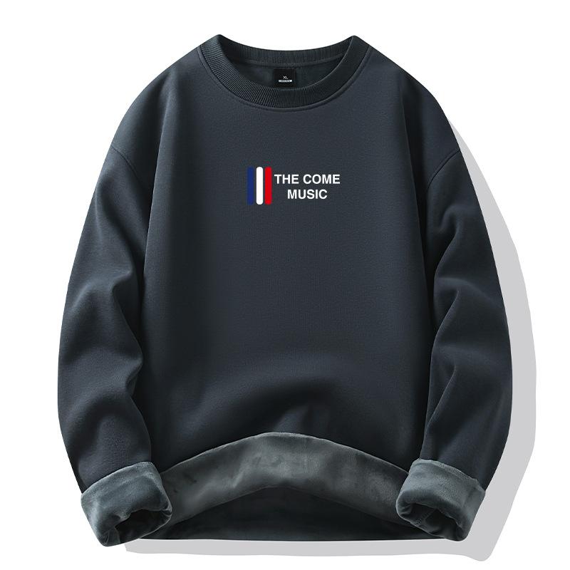 Módní teplá pánská mikina s kapucí, zateplená mikina, pánská nová bavlněná svetr, zahuštěná volná bunda