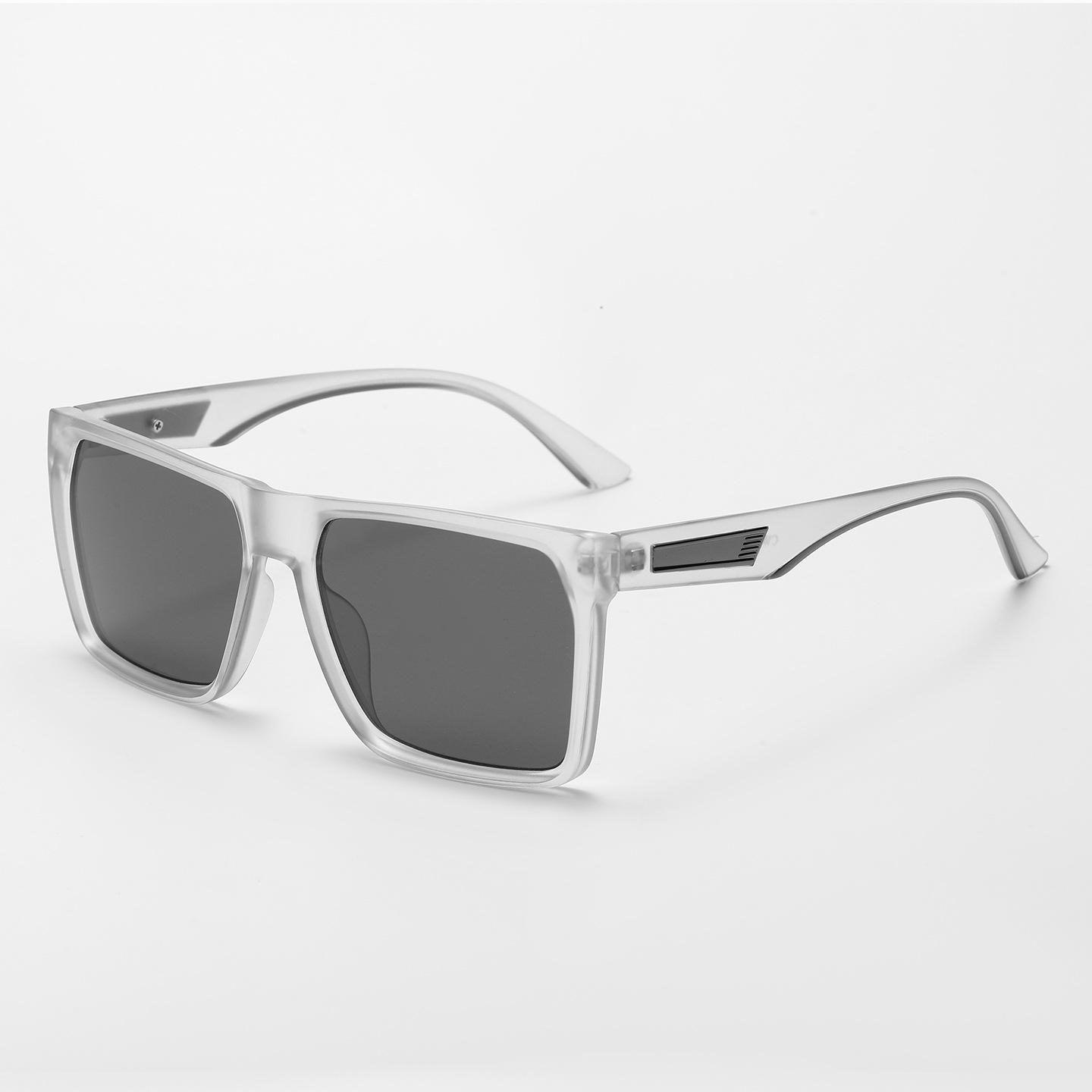 Men s Fashionable Square Frame Sunglasses with Grey Lenses - Versatile Large Frame