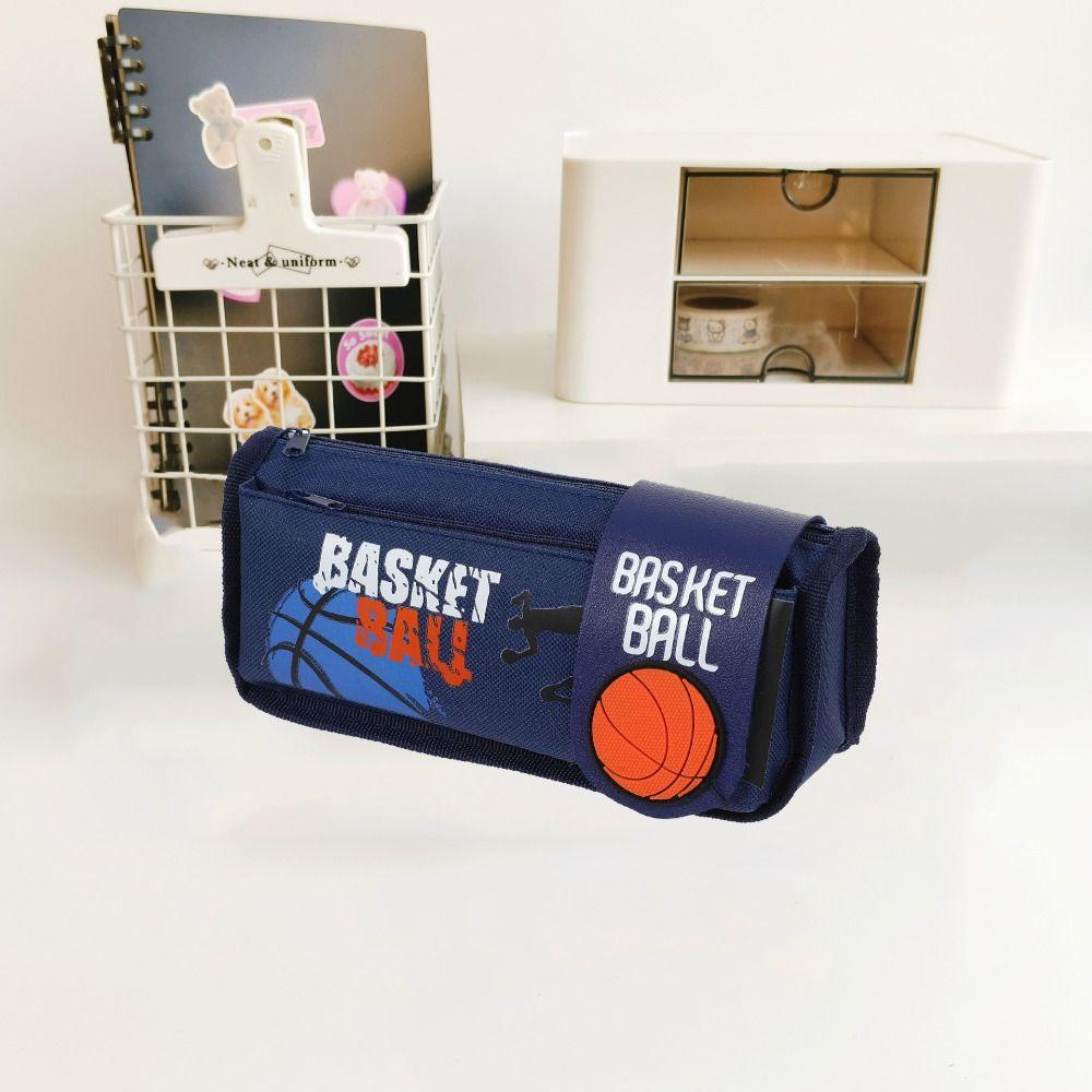 Large Capacity Basketball Pencil Case Storage Cartoon Basketball Stationery Box  Students Office