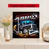Kenworth 5D Diy Diamond Painting Round Diamond Diy Frameless Holiday Artwork Suitable For Home Office Wall Decoration