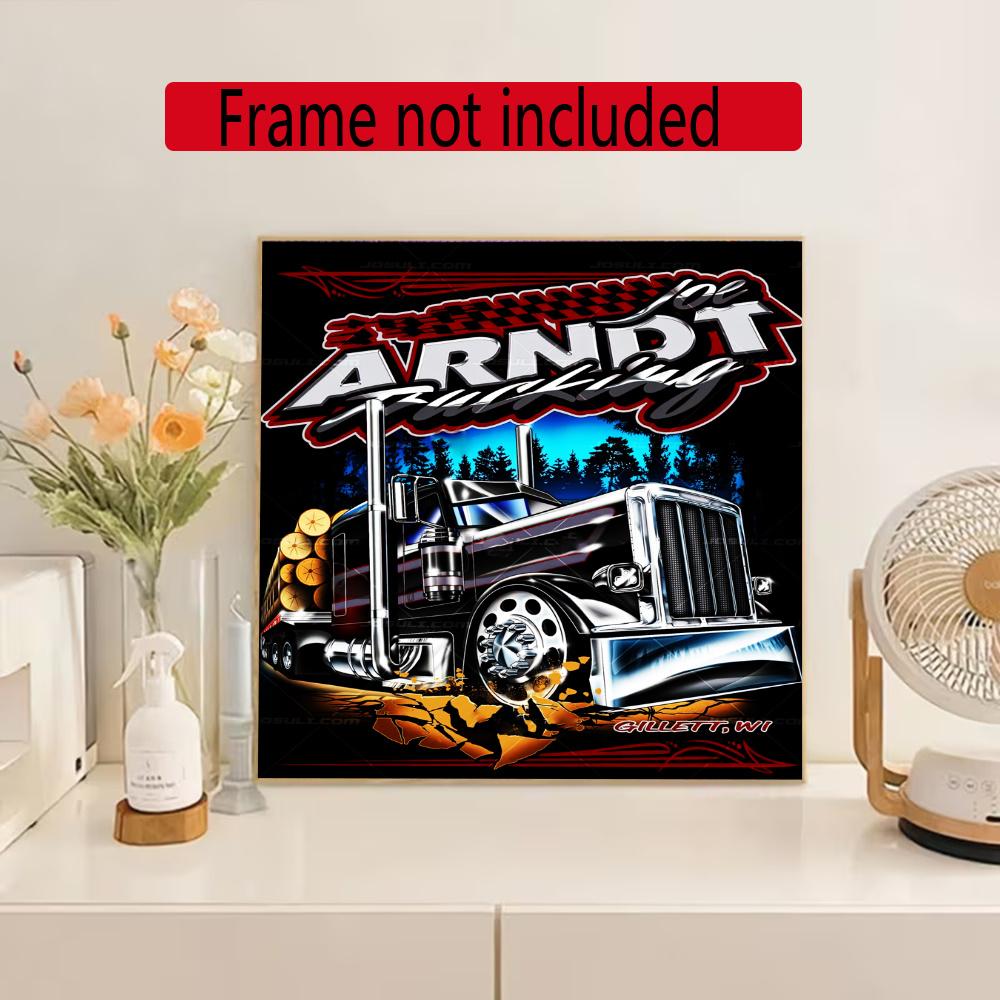 Kenworth 5D Diy Diamond Painting Round Diamond Diy Frameless Holiday Artwork Suitable For Home Office Wall Decoration