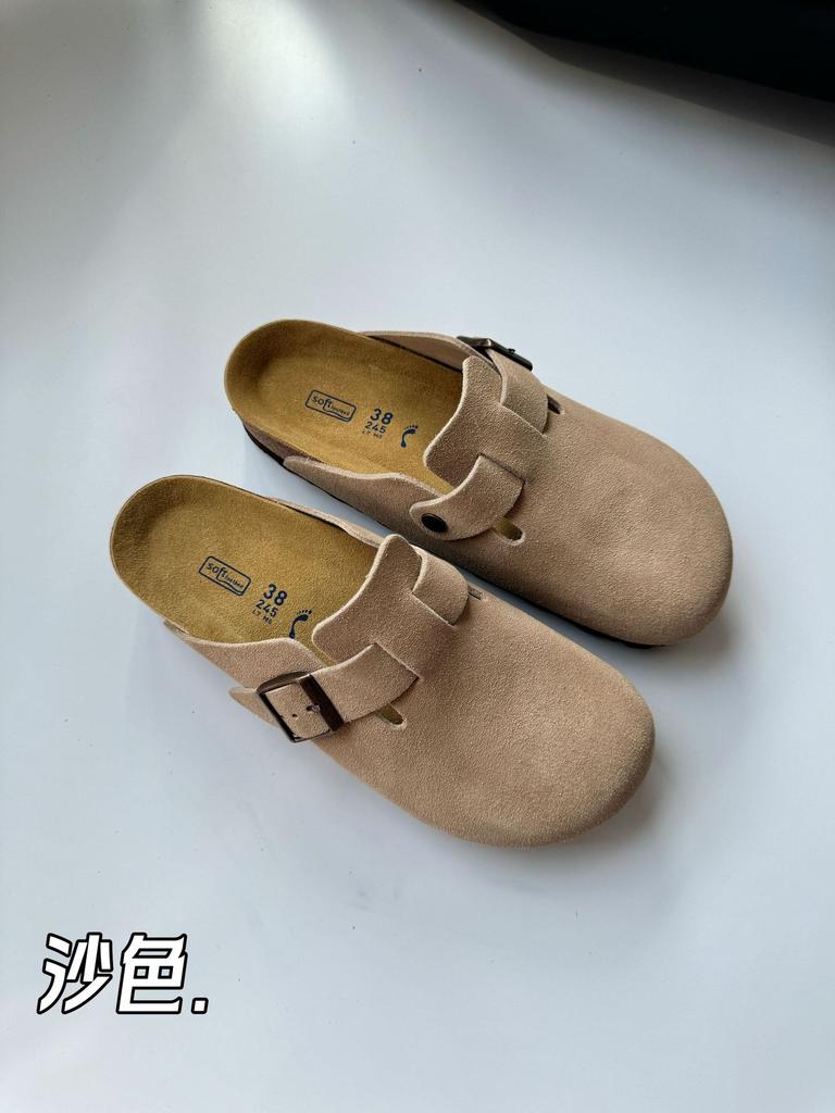 Sangpo Birken Shoes Women's Retro Cork Inner Height-increasing Sandals Bag Head Leather Thick Sole Outer Wear Fishing Birken Half Slippers