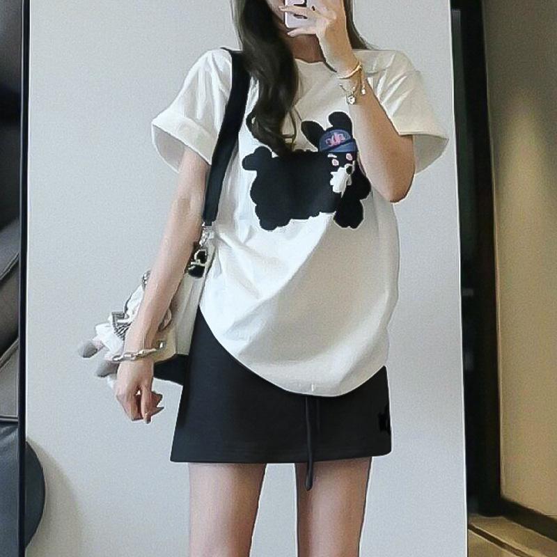 

2024 Американский стиль Женская спортивная толстовка с высокой талией Юбка с запахом на бедрах и шортами от просвечивания XXL (130-145 jin) чёрный