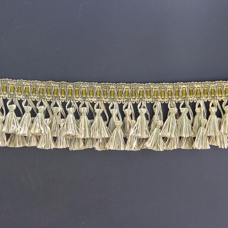 1M High-end European Double Tassel Trim Pendant  Upholstery Curtain Decor Double Layer Fringe Lace Trim For Diy Sewing Craft