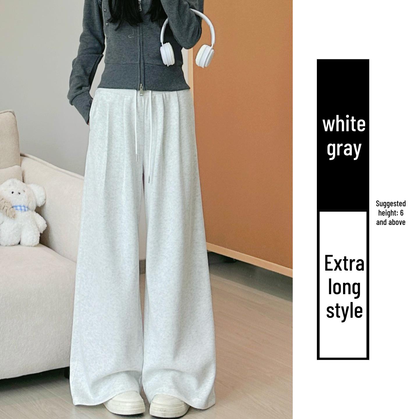 

Spring 2026 Women s Navy Blue Korean Style Loose Low-Waist Sweatpants - Comfortable, Slimming, Casual Straight-Wide Leg Extra Large